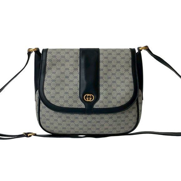 GUCCI Blue Leather Shoulder Bag - Picture 1 of 9